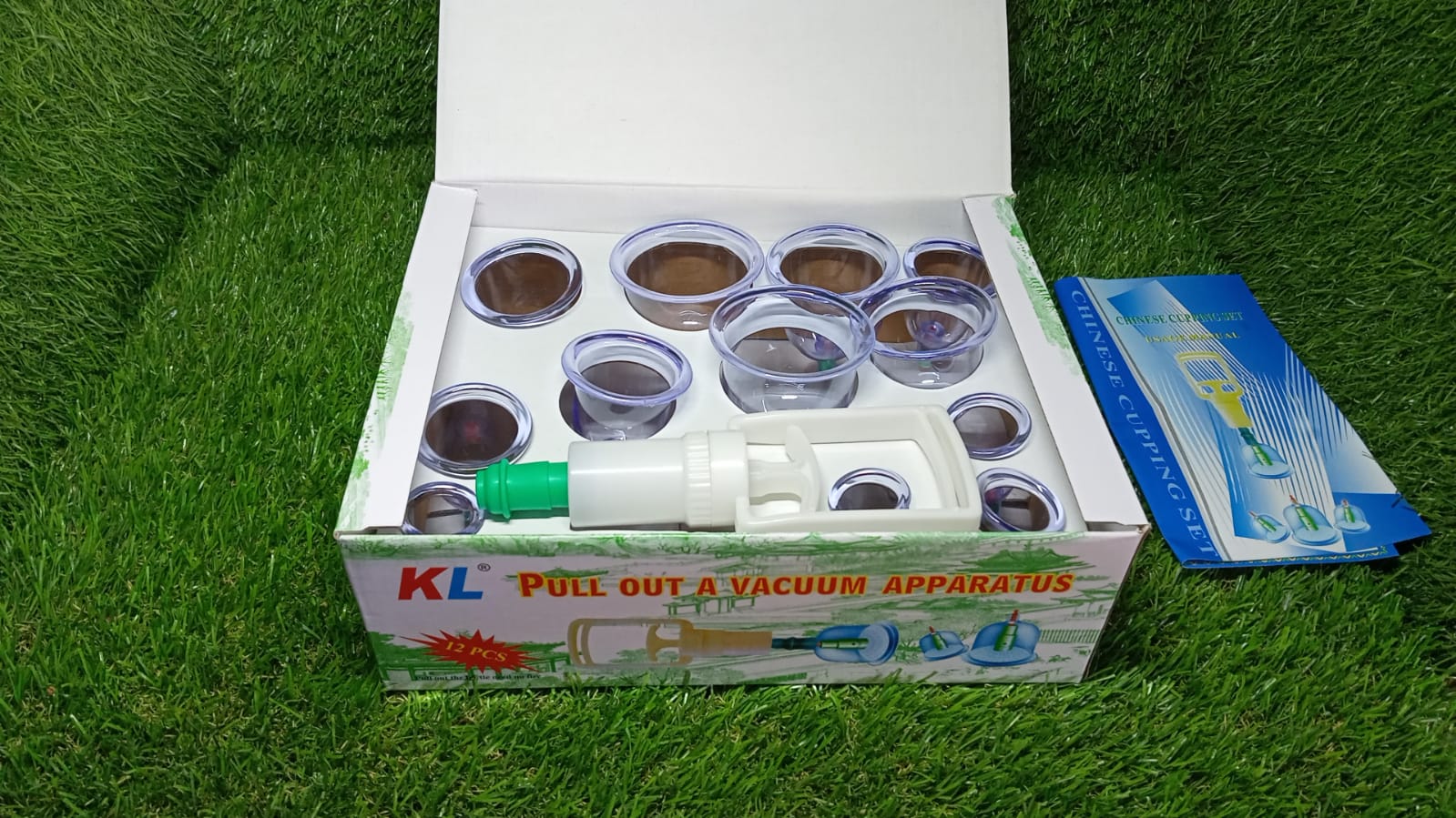 Relaxation cupping set for therapeutic use. Relaxation cupping set for therapeutic use.